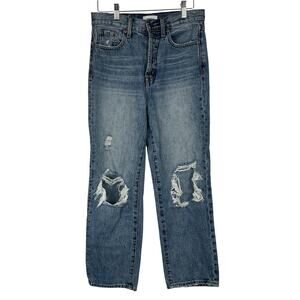 Pistola Jeans Women Size 26 Cassie Crop Button Fly Distressed Ankle Boho